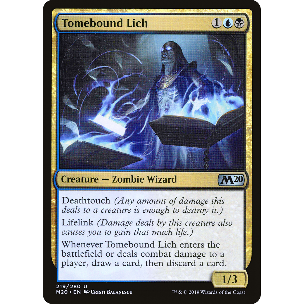 Tomebound Lich (M20-219) - Core Set 2020 Foil