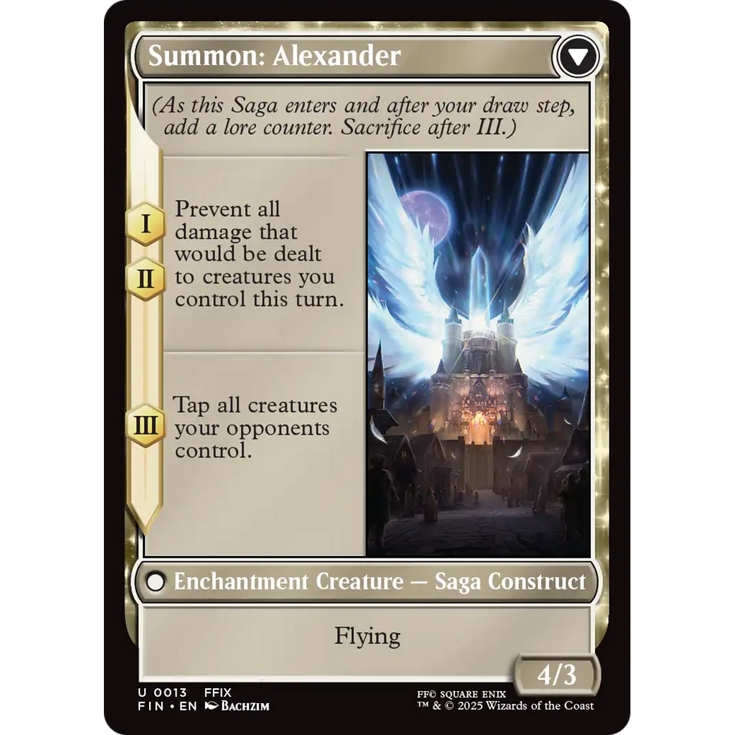 Crystal Fragments // Summon: Alexander (FIN-013) - FINAL FANTASY: (enchantment) Foil