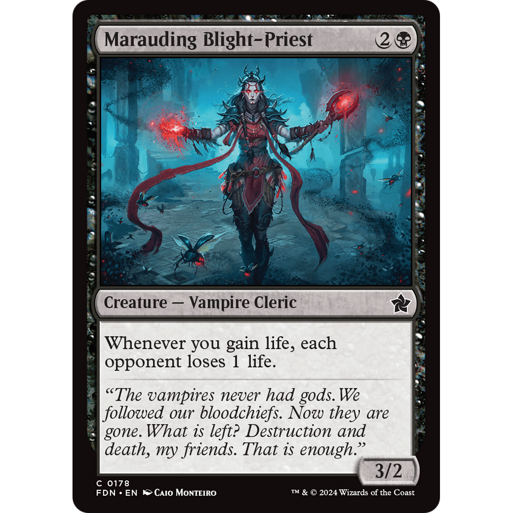 Marauding Blight-Priest (FDN-178) - Foundations Foil