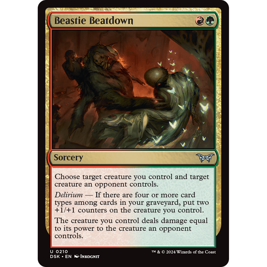 Beastie Beatdown (DSK-210) - Duskmourn: House of Horror Foil