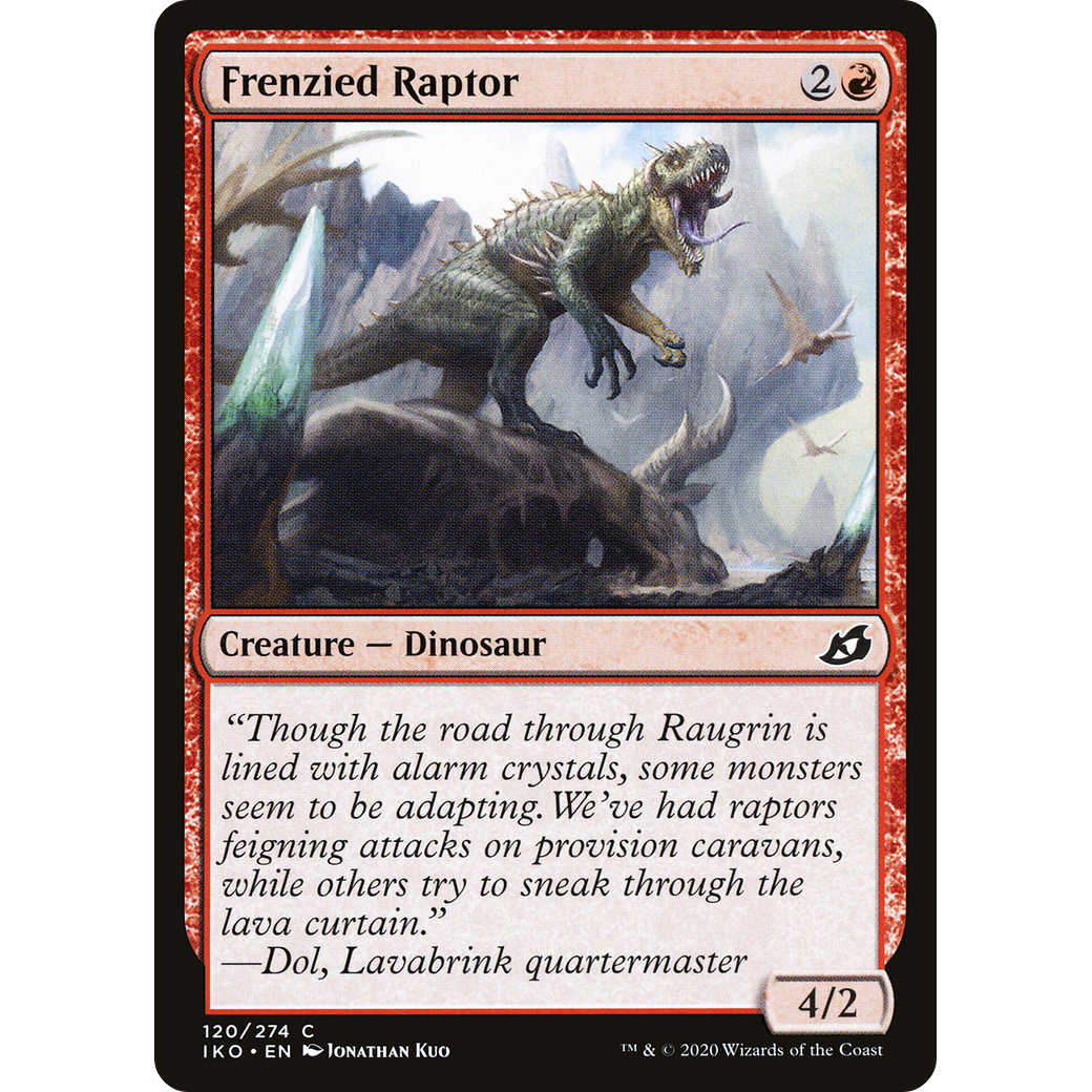 Frenzied Raptor (IKO-120) - Ikoria: Lair of Behemoths Foil