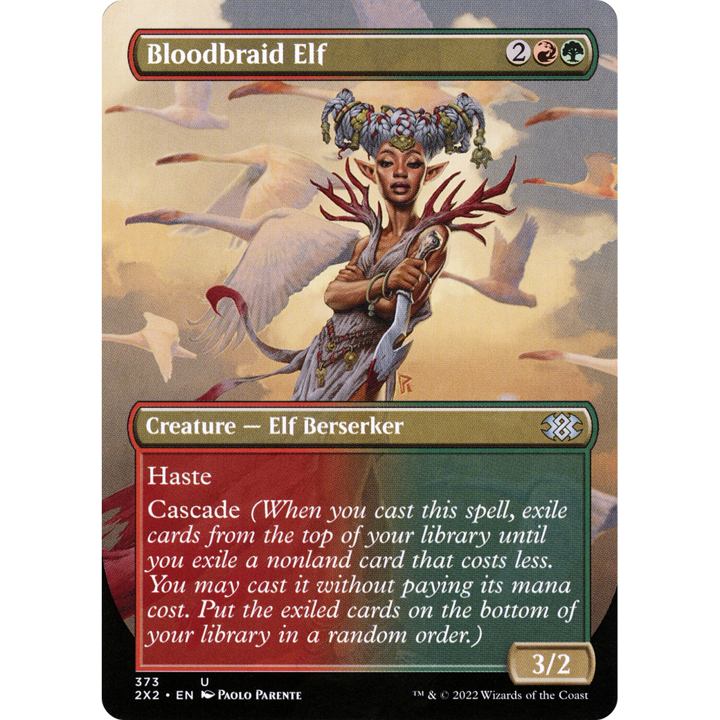 Bloodbraid Elf (Borderless) (2X2-373) - Double Masters 2022 (Borderless) Foil