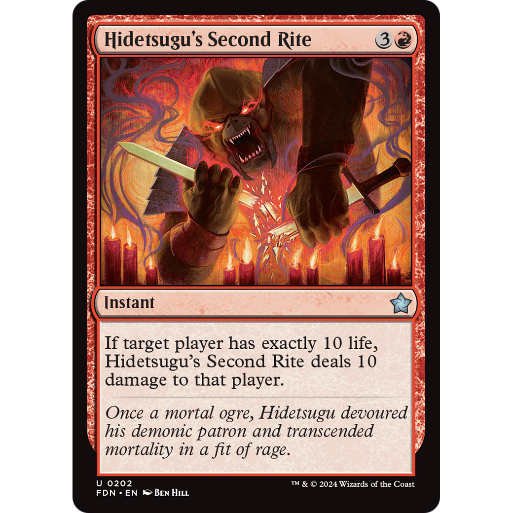 Hidetsugu's Second Rite (FDN-202) - Foundations Foil