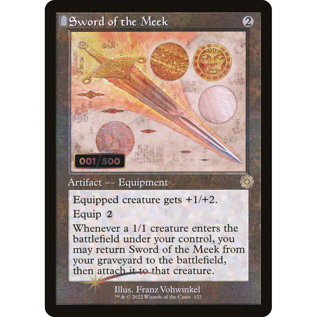 Sword of the Meek (Schematic) (Serial Numbered) (BRR-122) - The Brothers' War Retro Artifacts: (tombstone) Foil