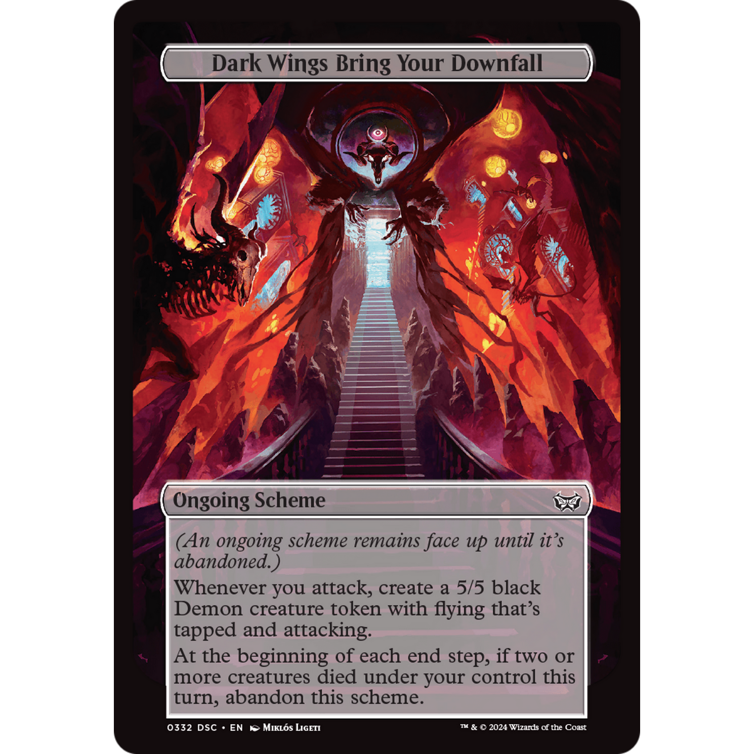 Dark Wings Bring Your Downfall (A:DSC-332) - Duskmourn: House of Horror Commander