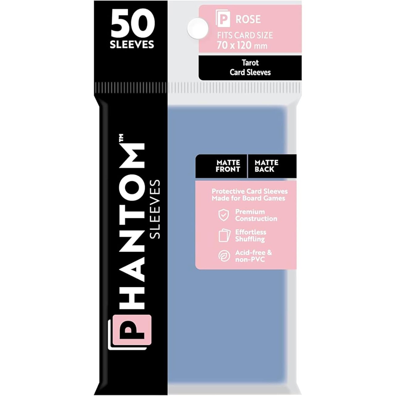 Phantom Sleeves: Rose Matte/Matte 50ct 70mmx120mm