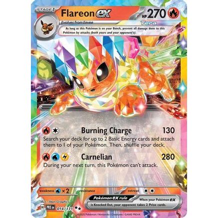 pokemon holofoil cards Flareon ex - 014/131 14