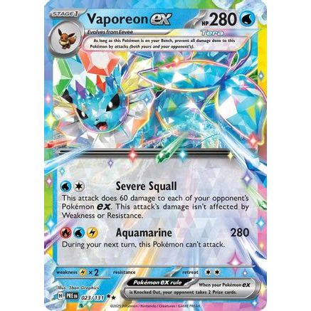Vaporeon ex - 023/131 23 - SV Prismatic Evolutions Holofoil