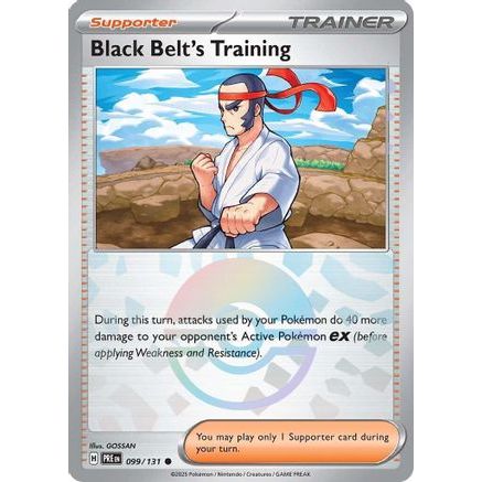 Black Belt's Training - 099/131 (Poke Ball Pattern) 99 - SV Prismatic Evolutions Holofoil