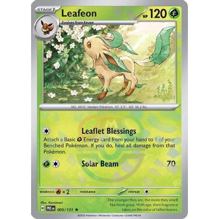 Leafeon (Master Ball Pattern) 5 - SV Prismatic Evolutions Holofoil
