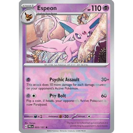 Espeon (Master Ball Pattern) 33 - SV Prismatic Evolutions Holofoil