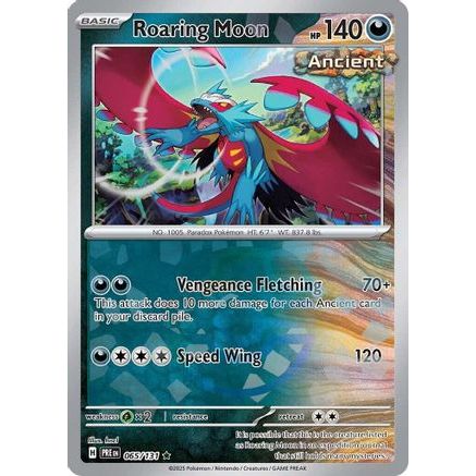 Roaring Moon (Master Ball Pattern) 65 - SV Prismatic Evolutions Holofoil