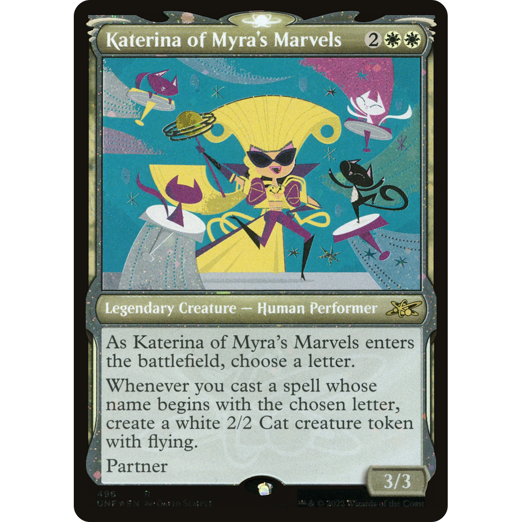 Katerina of Myra's Marvels (Showcase) (Galaxy Foil) (UNF-496) - Unfinity: (Showcase) Foil