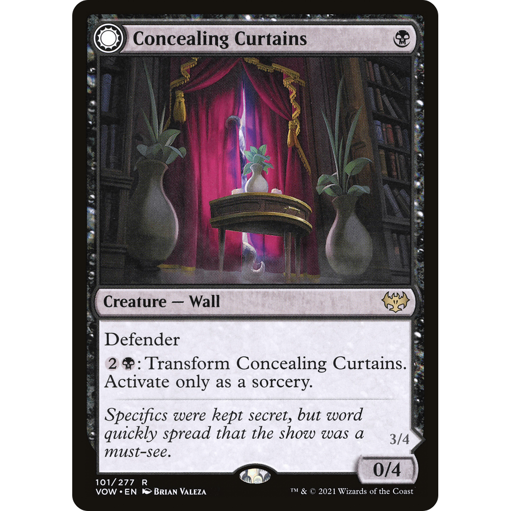 Concealing Curtains (VOW-101) - Innistrad: Crimson Vow: (Double Faced Transform)