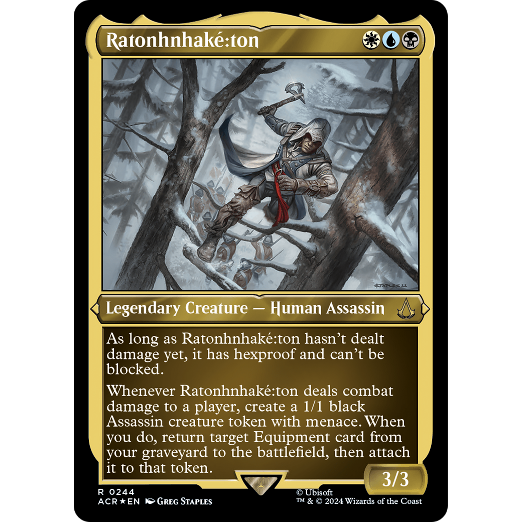 Ratonhnhaké꞉ton (ACR-244) - Assassin's Creed Etched Foil