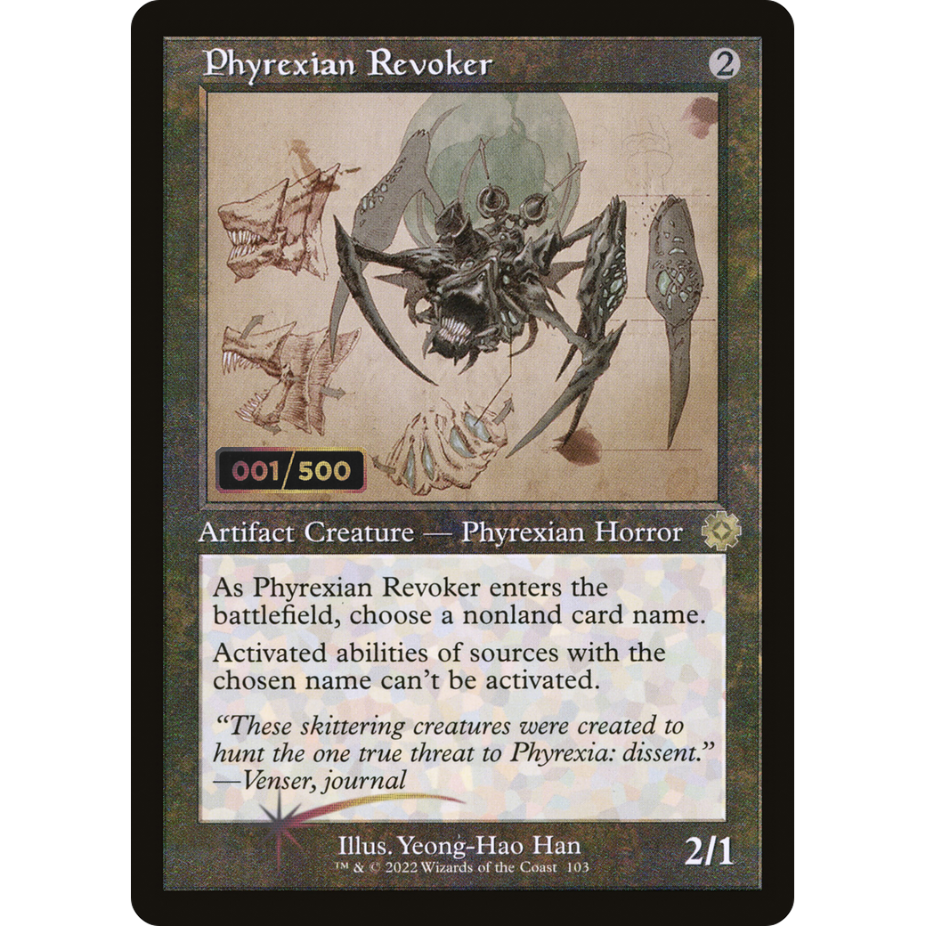 Phyrexian Revoker (Schematic) (Serial Numbered) (BRR-103) - The Brothers' War Retro Artifacts Foil