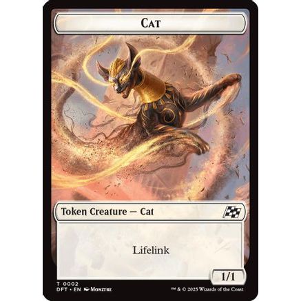Cat // Thopter (0010) Double-Sided Token (DFT-2 // 10) - Aetherdrift Foil
