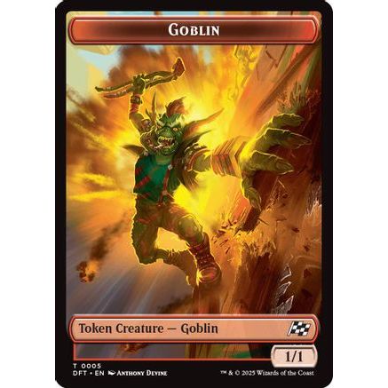 Goblin // Thopter (0010) Double-Sided Token (DFT-5 // 10) - Aetherdrift Foil