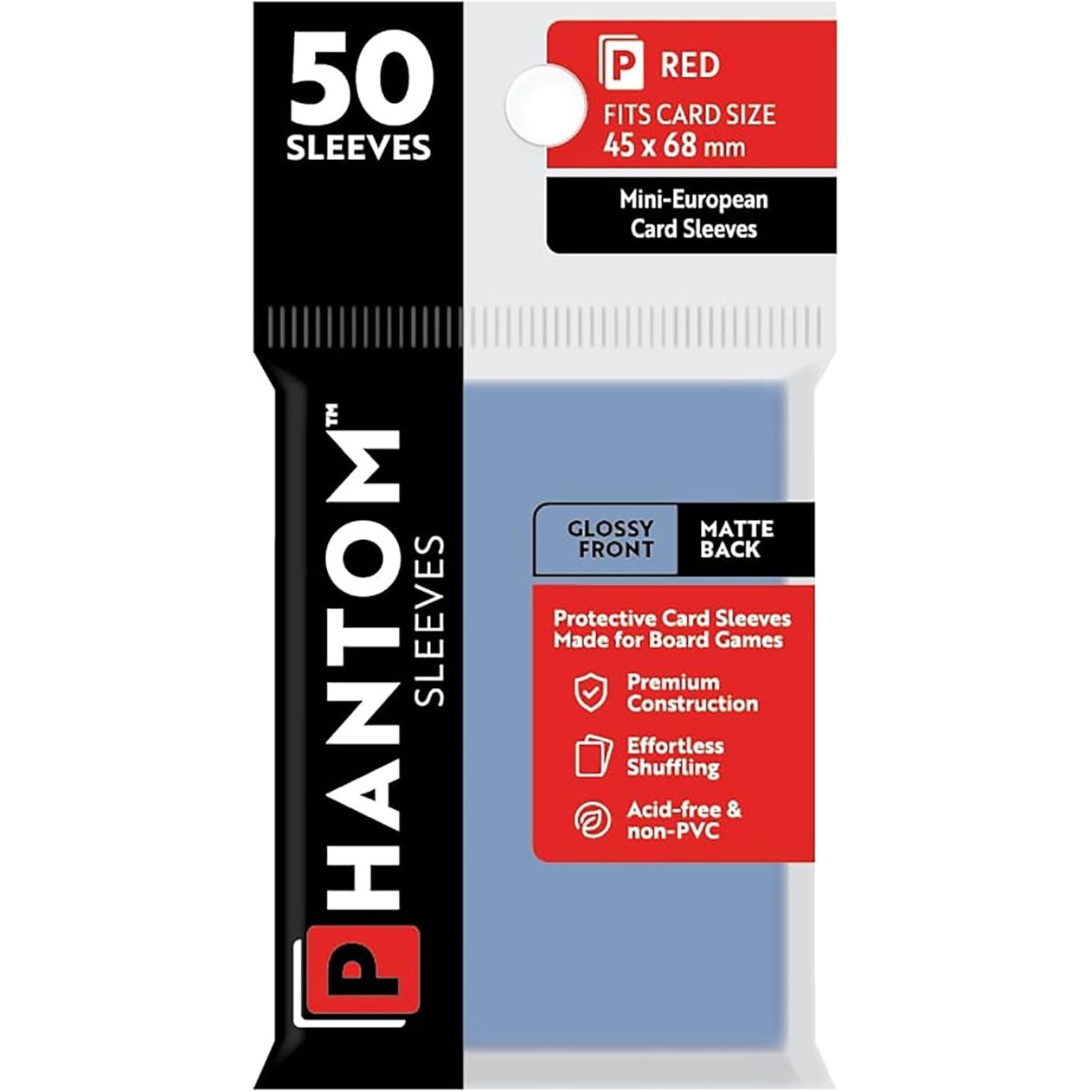 Phantom Sleeves: Red Glossy/Matte 50ct 45mmX68mm
