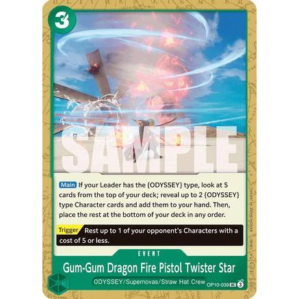 Gum-Gum Dragon Fire Pistol Twister Star (OP10-039) - Royal Blood