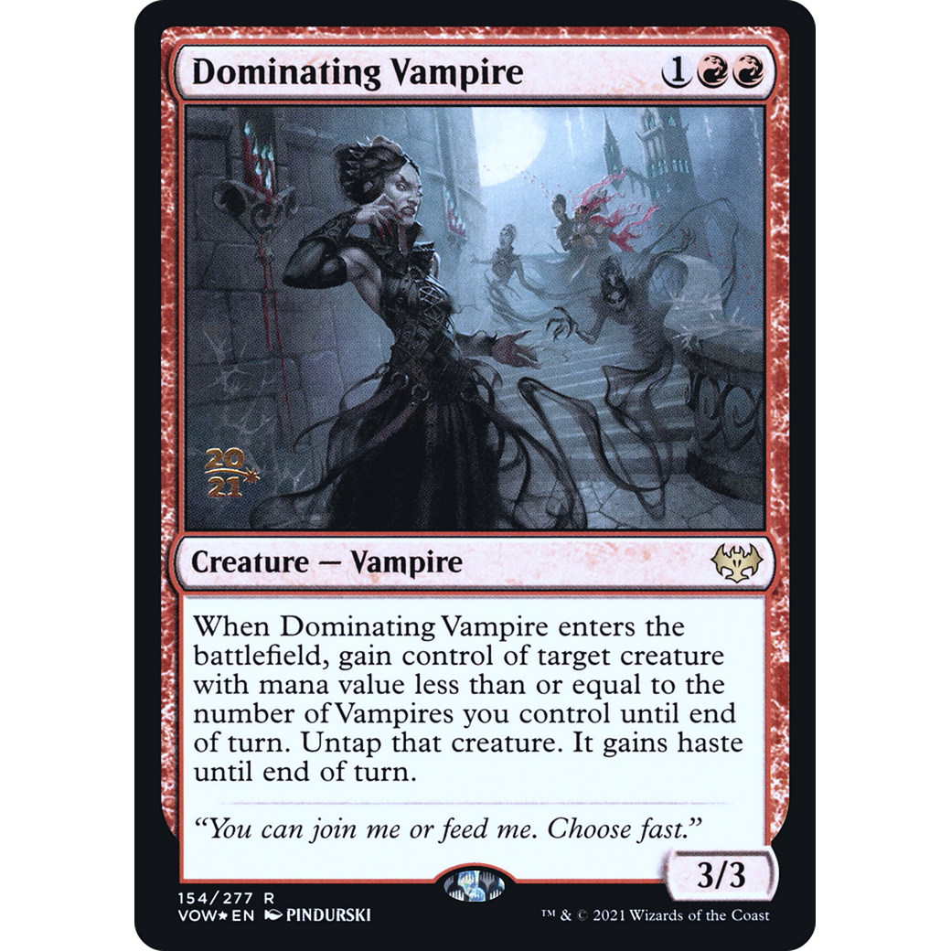 Dominating Vampire (PRE-154) - Innistrad: Crimson Vow Promos Foil