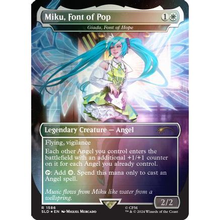 Miku, Font of Pop - Giada, Font of Hope (Rainbow Foil) (SLD-1586) - Secret Lair Drop Series Foil