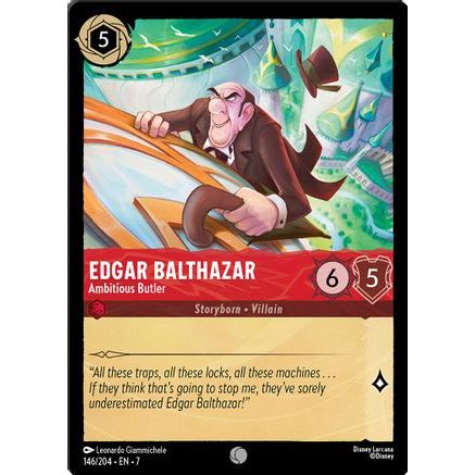 Edgar Balthazar - Ambitious Butler (146/204) - Archazias Island Cold Foil