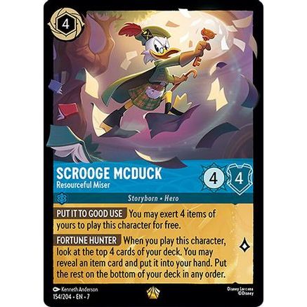 Scrooge McDuck - Resourceful Miser (154/204) - Archazias Island Cold Foil