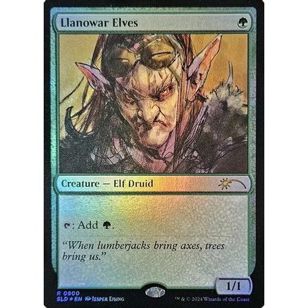 Llanowar Elves (0800) (Rainbow Foil) (SLD-800) - Secret Lair Drop Series Foil