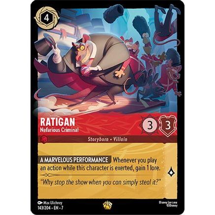 Ratigan - Nefarious Criminal (143/204) - Archazias Island Cold Foil