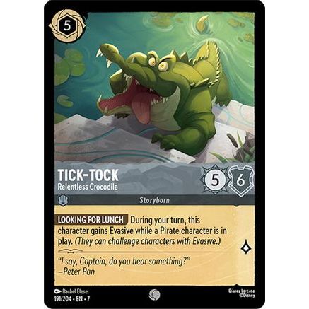 Tick-Tock - Relentless Crocodile (191/204) - Archazias Island Cold Foil