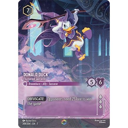 Donald Duck - Flustered Sorcerer (Enchanted) (209/204) - Archazias Island Holofoil