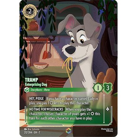 Tramp - Enterprising Dog (Enchanted) (212/204) - Archazias Island Holofoil