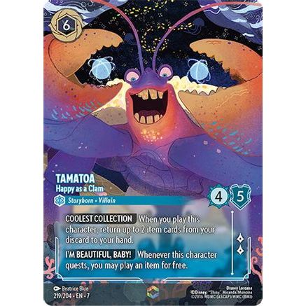 Tamatoa - Happy as a Clam (Enchanted) (219/204) - Archazias Island Holofoil
