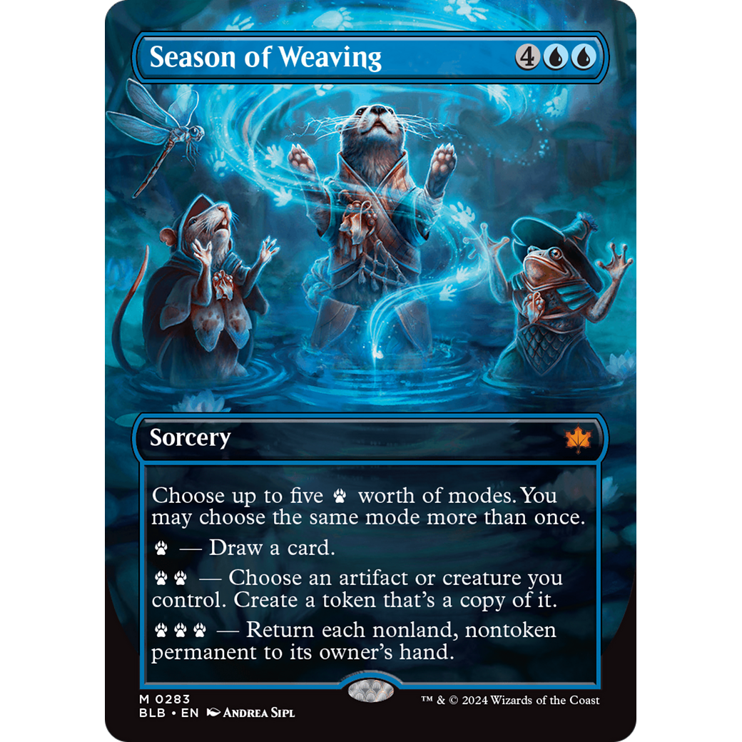 Season of Weaving (BLB-283) - Bloomburrow: (Showcase) (Borderless) Foil
