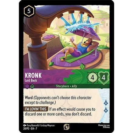 Kronk - Laid Back (20) - Disney Lorcana Promo Cards Cold Foil