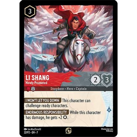 Li Shang - Newly Promoted (22) - Disney Lorcana Promo Cards Cold Foil