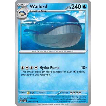 Wailord - 041/159 41 - SV09 Journey Together Holofoil