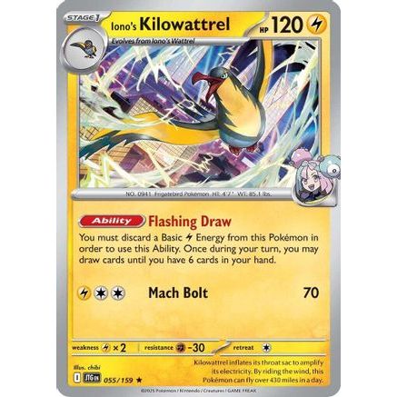 Iono's Kilowattrel - 055/159 55 - SV09 Journey Together Holofoil