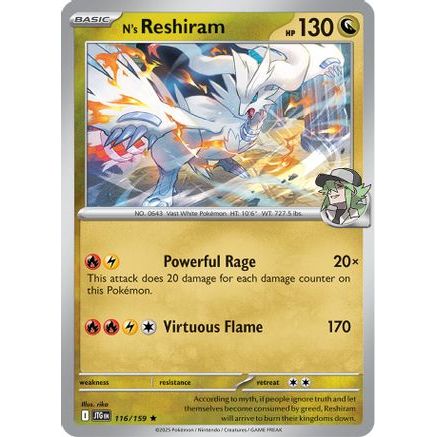 N's Reshiram - 116/159 116 - SV09 Journey Together Holofoil