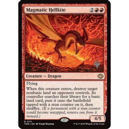 Magmatic Hellkite (PPTDM-111) - Promo Pack: Tarkir: Dragonstorm Foil