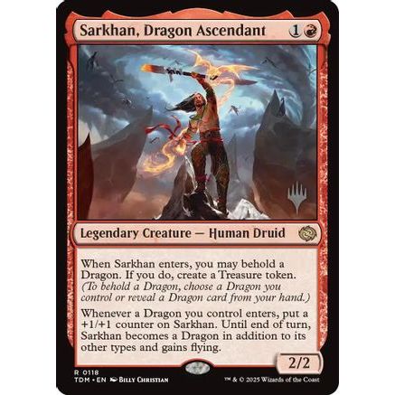 Sarkhan, Dragon Ascendant (PPTDM-118) - Promo Pack: Tarkir: Dragonstorm Foil