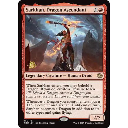 Sarkhan, Dragon Ascendant (PRE-118) - Prerelease Cards Foil