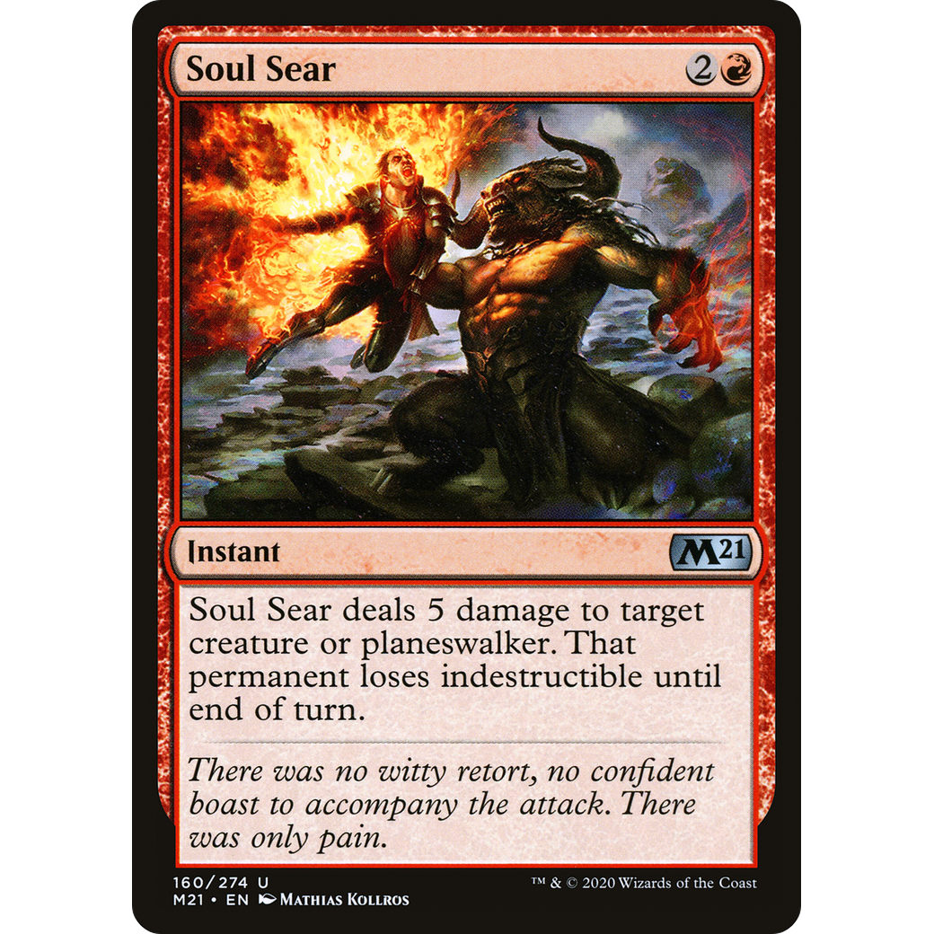 Soul Sear (M21-160) - Core Set 2021 Foil