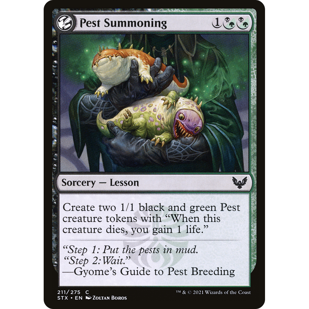 Pest Summoning (STX-211) - Strixhaven: School of Mages: (lesson)