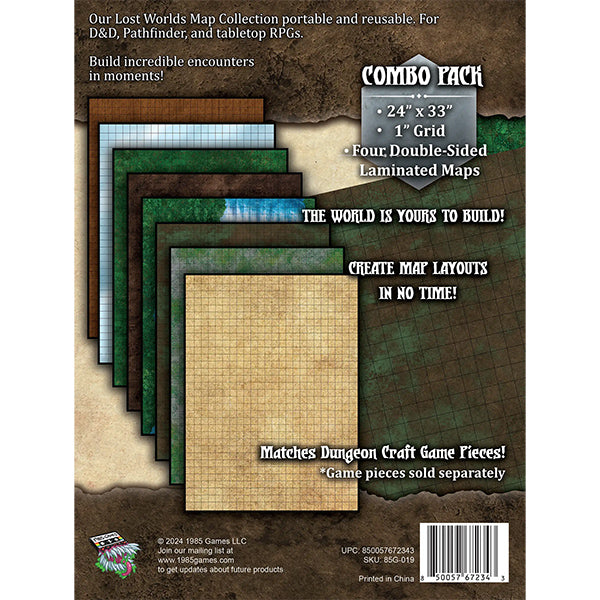 Dungeon Craft Battlemaps: Lost World 4-Map Pack