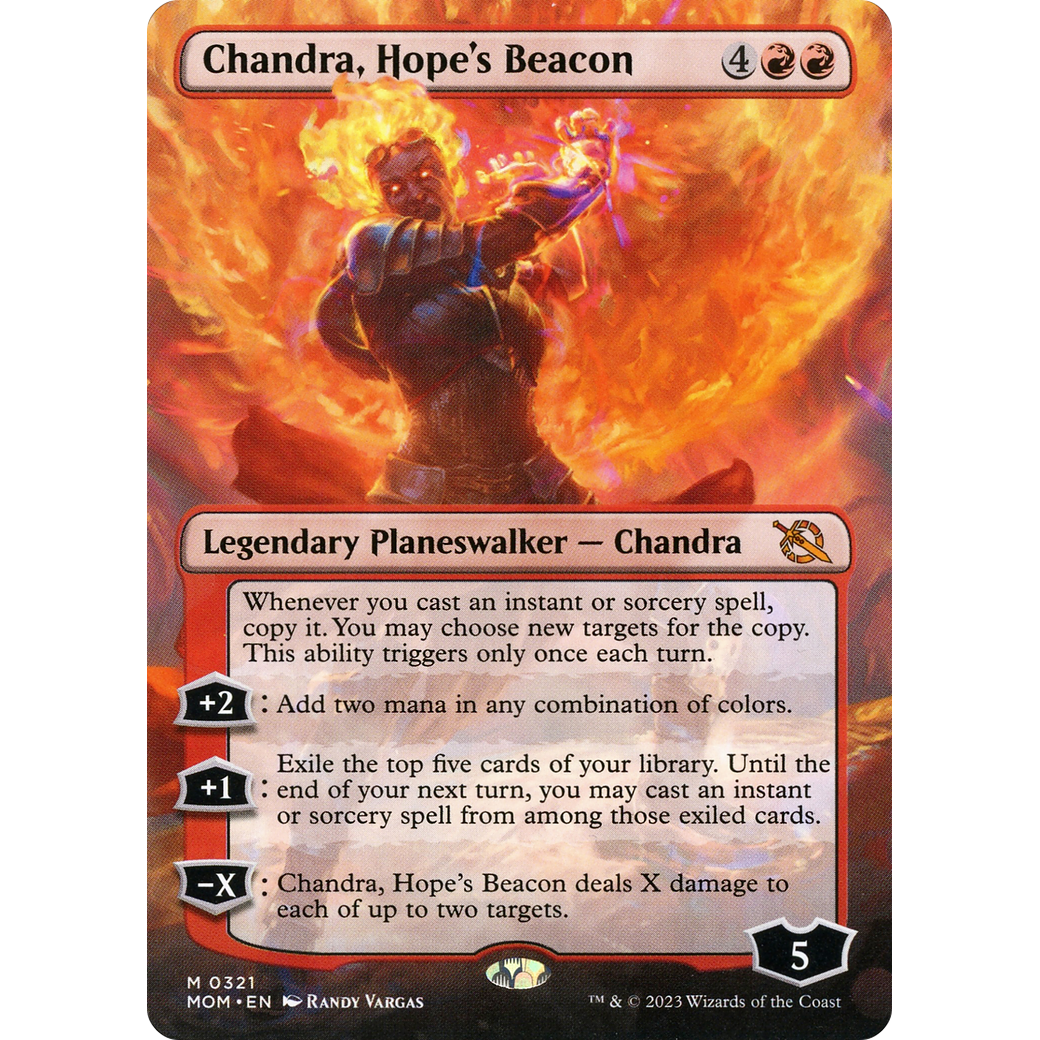 Chandra, Hope's Beacon (MOM-321) - March of the Machine (Borderless) Foil