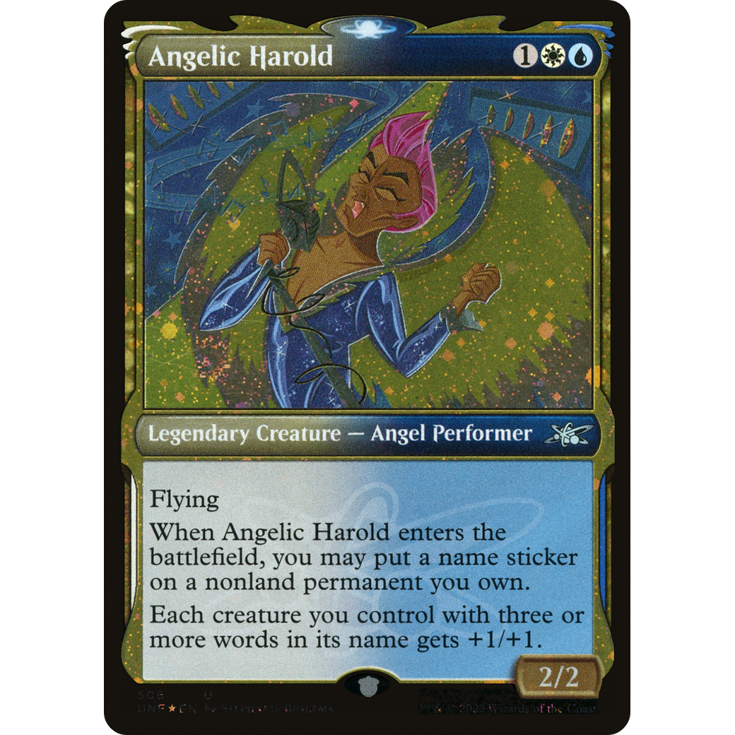 Angelic Harold (Showcase) (Galaxy Foil) (UNF-506) - Unfinity: (Showcase) Foil
