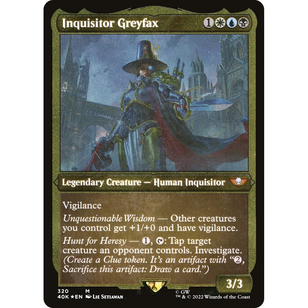 Inquisitor Greyfax (40K-320) - Warhammer 40,000 Commander Etched Foil