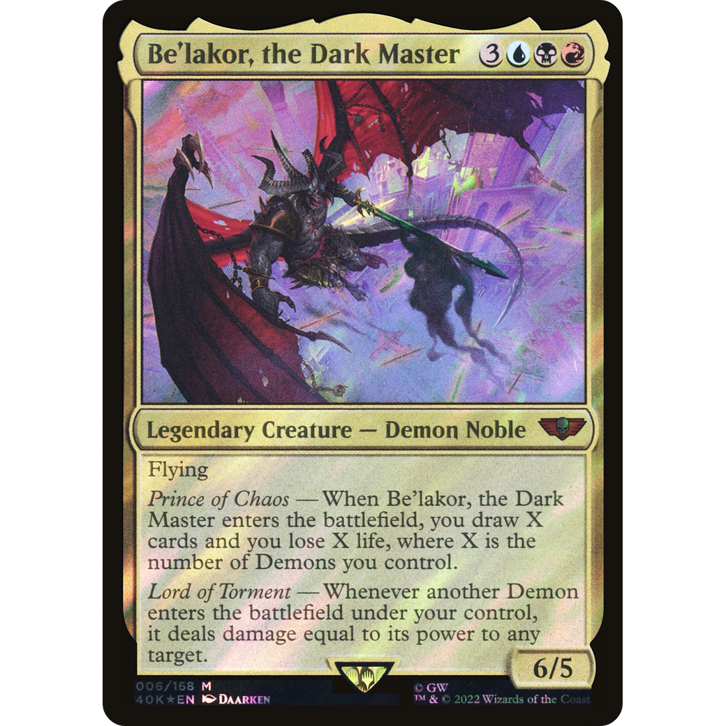 Be'lakor, the Dark Master (40K-006) - Warhammer 40,000 Commander Foil